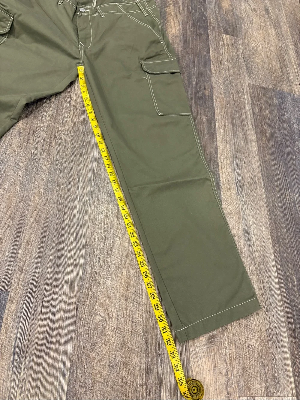 True Religion Olive Green Relaxed Cargo Jeans
